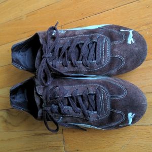 Puma brown suede speedcat sneakers